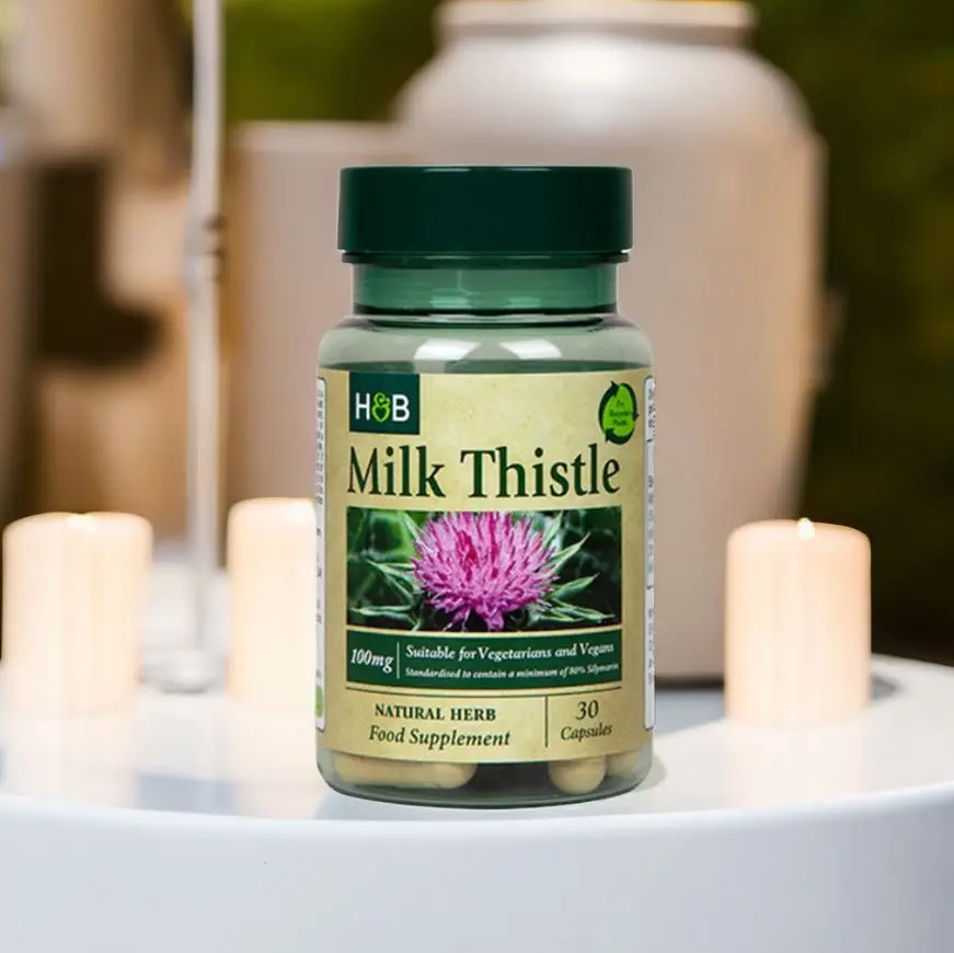 Milk Thistle Capsules HepatoprotectionIncrease liver detoxificationRegulate cholesterolPromote cardiovascular health