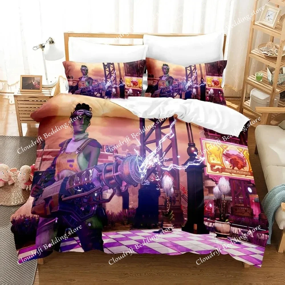 

Модный комплект постельного белья The Outer Worlds для мальчиков и девочек, двуспальный, с пододеяльником и наволочкой, для детей и взрослых, модный домашний текстиль