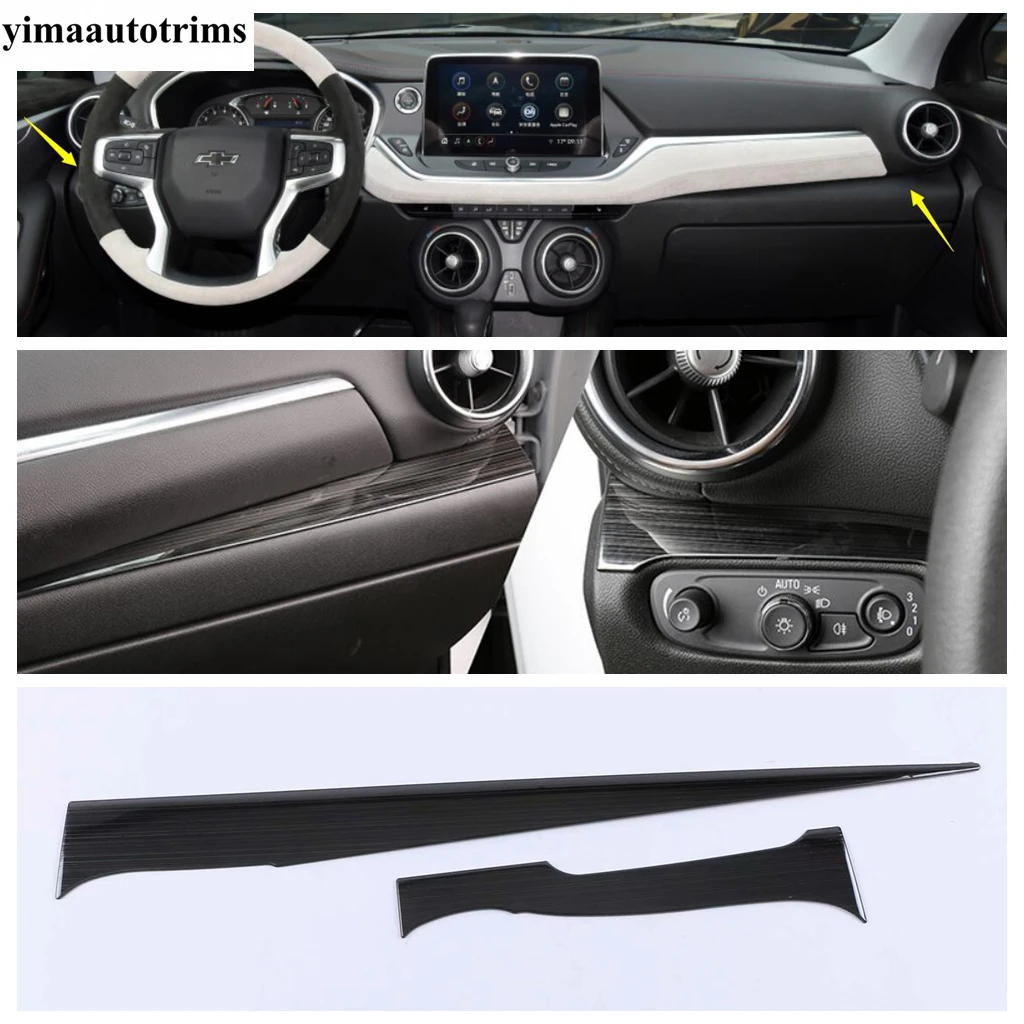 For Chevrolet Blazer 2019 - 2023 Stainless Steel / ABS Accessories Gear Box Panel Rest Pedal Central Control Strip Cover Trim