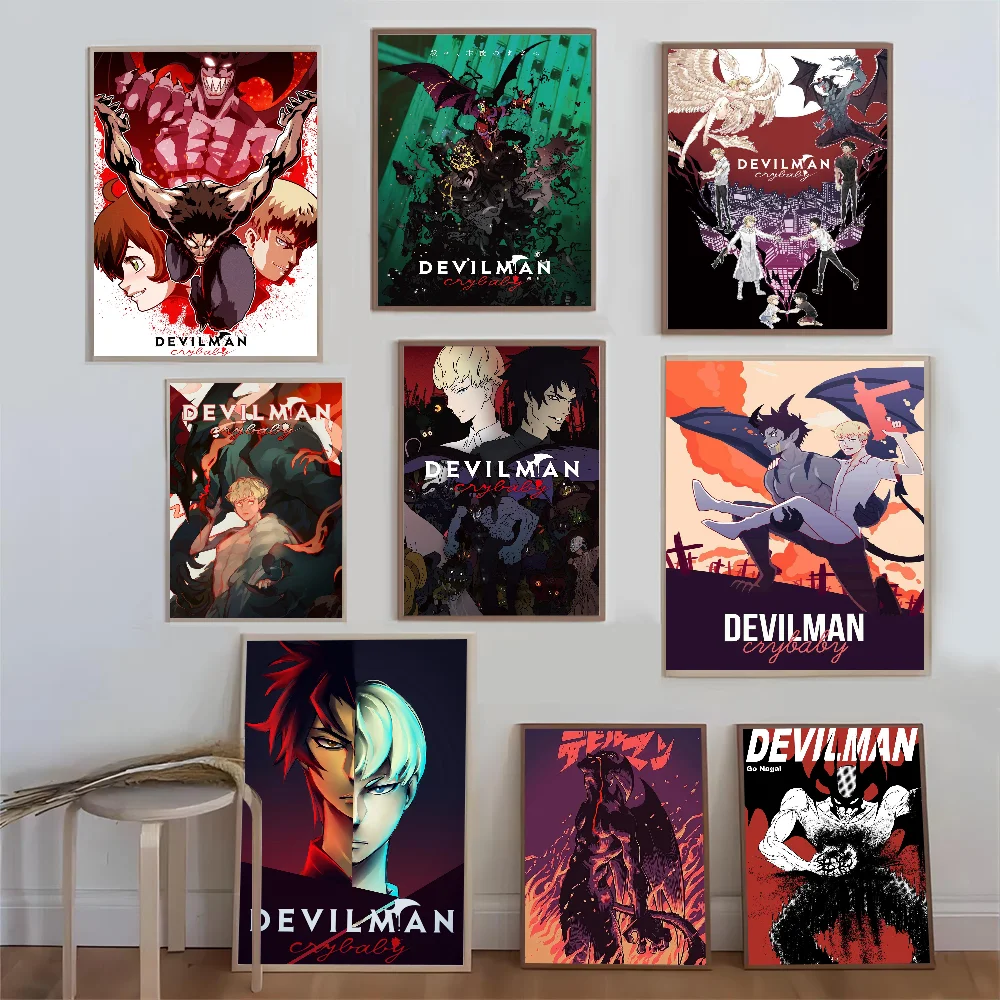 

Anime D-Devilman C-Crybaby Classic Vintage Posters Whitepaper Prints Posters Artwork Kawaii Room Decor