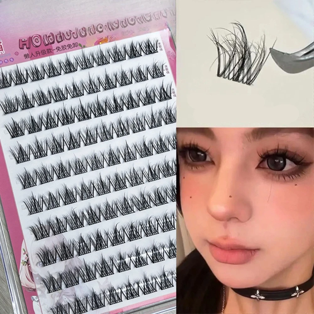 

10 Rows Baby Curved False Eyelashes Natural Thick Dense Volume Lashes Mother-born Single Cluster Segmented Eyelashes Batch