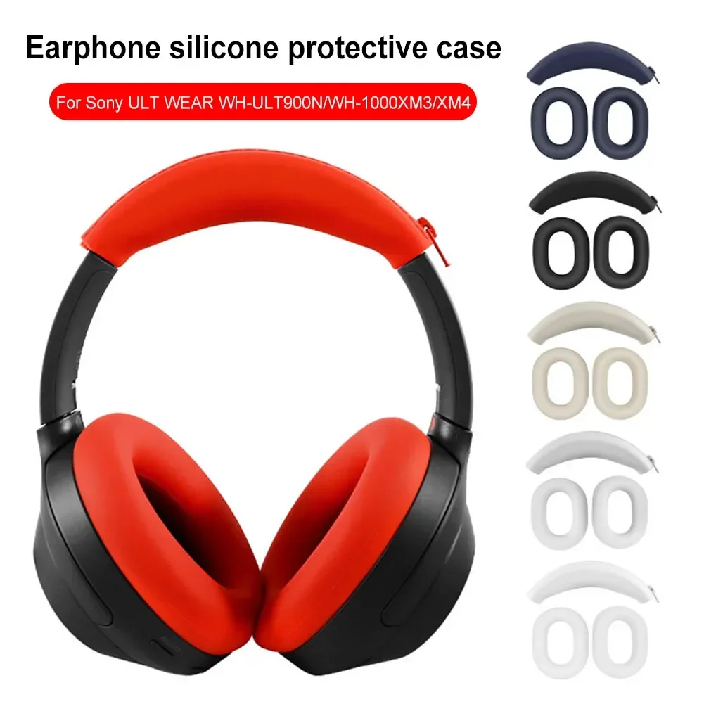 

Suitable for Sony ULT WEAR/WH-ULT900N/WH-1000XM3/XM4 Silicone Cushion Cover Anti-Scratch Ear Pads Headbeam Cover Protective Case