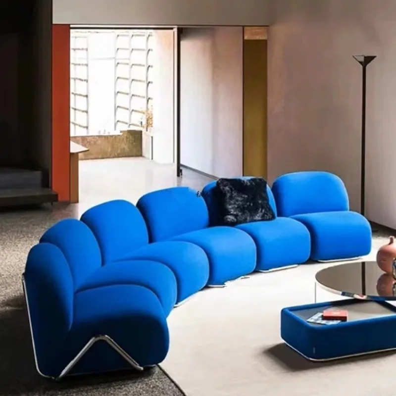 light luxury Nordic small apartment living room modern simple designer splicing module chaise longue