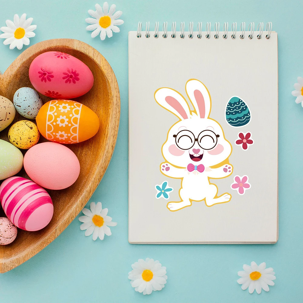 6/12Sheets Children DIY Easter Puzzle Stickers Make-a-Face Cute Animals   Cartoon Decals Jigsaw Toys For Kids Educational Gift