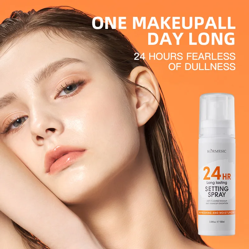 100ml Moisturizing and Setting Spray, Non-Caking, Lightweight Setting Spray, Suitable for Dry and Oily Skin, Small Bottle Design, Easy to Carry