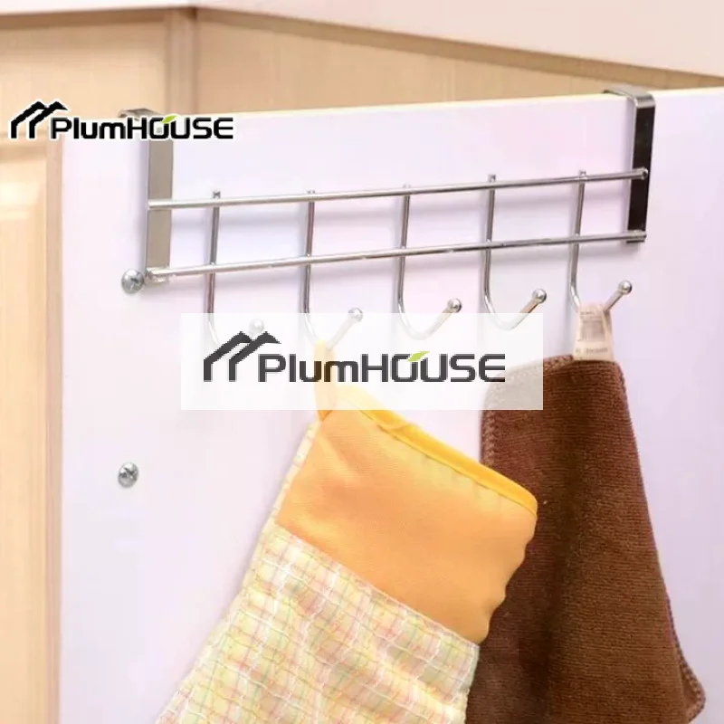 No Drill Over Door Hooks Heavy Duty Organizer Space-Saving Wall Hanger For Coat Key Towel In Closet Bedroom Hallway