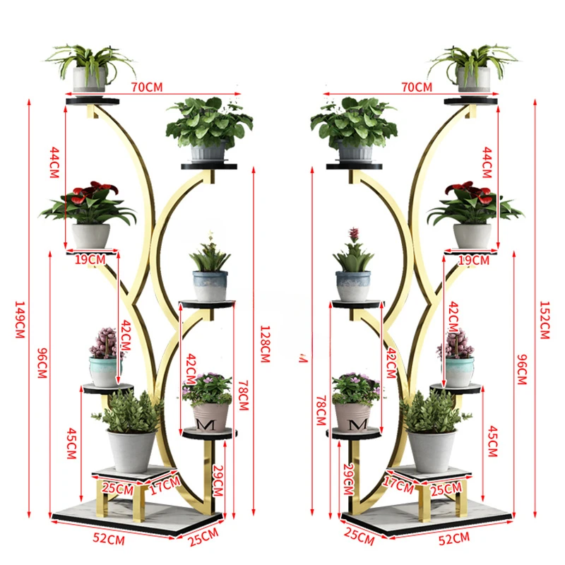 Indoor Plant Stand Living Room Floor Stand for Flowers Modern Creative Plant Pot Stand Planter Display Organizer Home Furniture