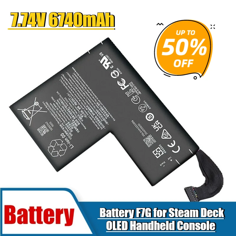

7.74V 6740mAh Battery F7G for Steam Deck OLED Handheld Console