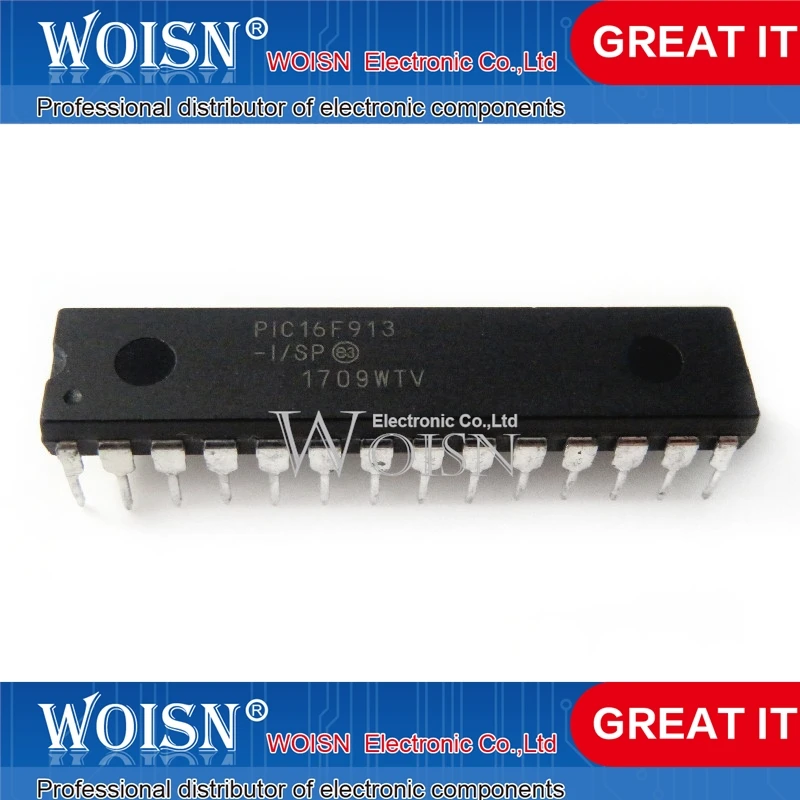 1-5-10pcs PIC16F913-I/SP PIC16F913  Price discounts Spot supply