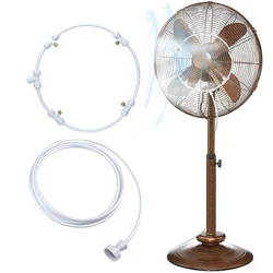 Fan Ring Mist System 1/4 Inch Misting Cooling Ring With Brass Sprinkler Nozzles And Water Tap Adapter PE Fan Ring