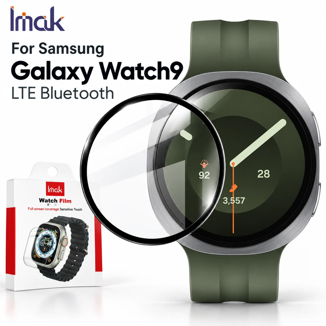 Glass For Samsung Galaxy Watch9 LTE Bluetooth Watch 9 Protector Film HD Clear  Anti Oil Oleophobic Coating FM0025