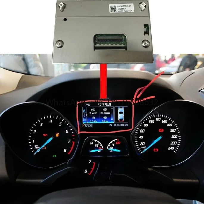 LCD  Dashboard Pixel Replacement For Ford Escape/Focus 2013-16 RGB LQ042T5DZ11/13K 102x70mm Car Accessories