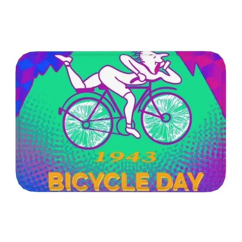 Albert Hoffman Copy Of Bicycle Day Front Door Floor Entrance Mat Outdoor Lsd Acid Blotter Party Bath Kitchen Doormat Carpet Rug