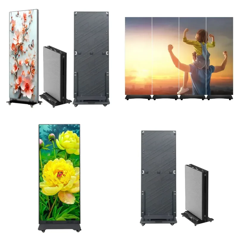 for Best Price 640x1920mm Folding Floor Standing LED Totem Monitor Indoor P2 P2.5 LED Poster Display Screen Digital Signage