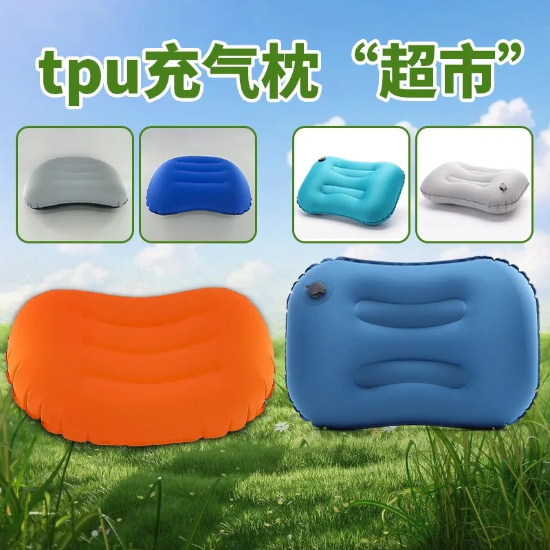 وسادة قيلولة للتخييم في الهواء الطلق وسادة سفر خارجية وسادة حماية للرقبة وسادة قابلة للنفخ #1