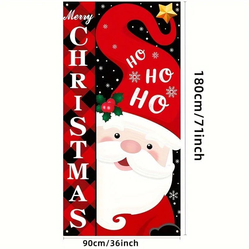 قطعة واحدة، زينة عيد الميلاد، لافتة خلفية لحفلة عيد الميلاد، زينة لافتة "عيد ميلاد سعيد"، زينة المهرجانات #4