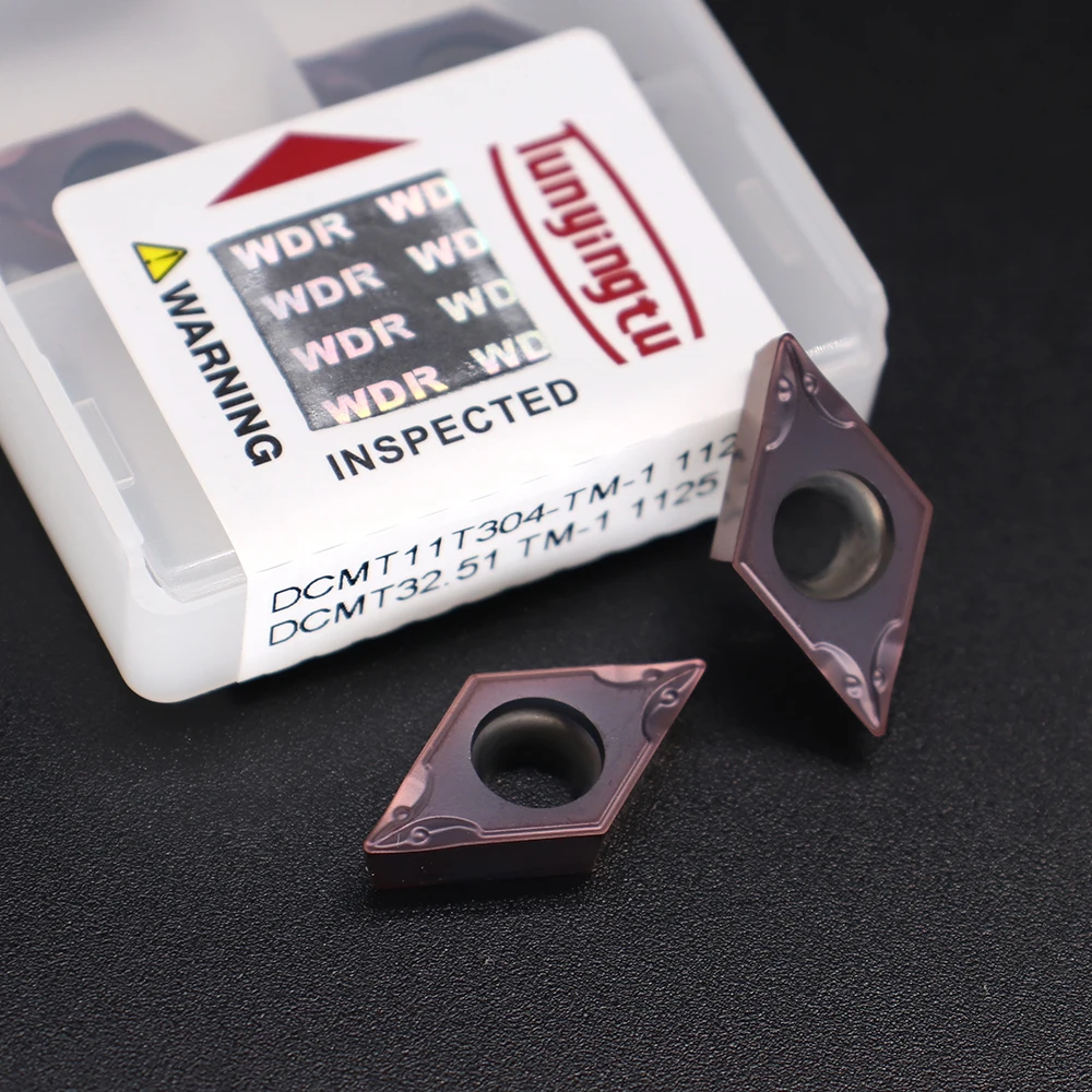 Insertos de carburo DCMT11T304 TM1 1125, cortador de torno CNC de corte de cuchilla de alta calidad, herramienta de torneado interno de acero inoxidable