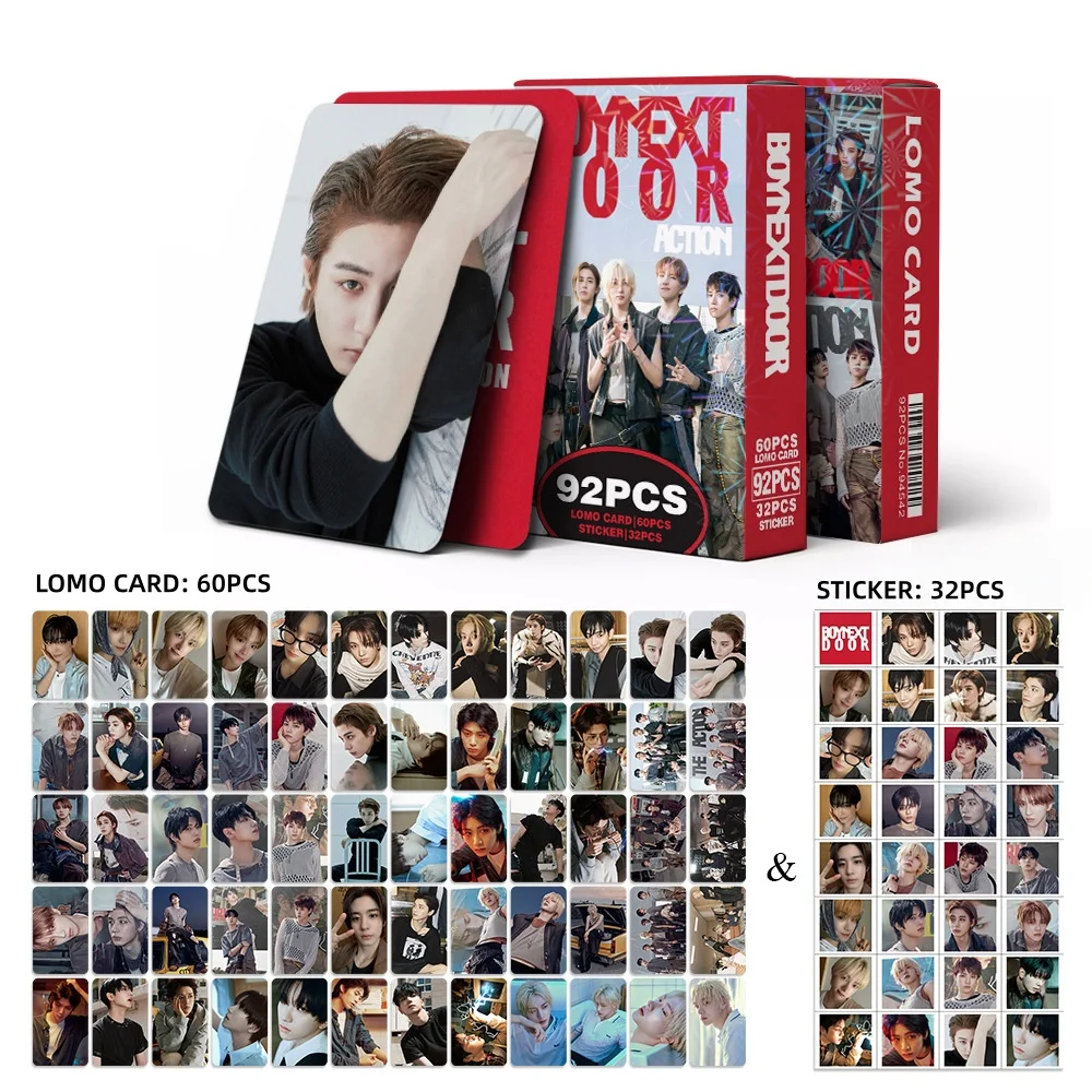 

92Pcs Double-sided LOMO Card Small Sticker K-pop Idol BOYNEXTDOOR New Album Series SUNGHO WOONHAK RIWOO JAEHYUN LEEHAN Fans Gift