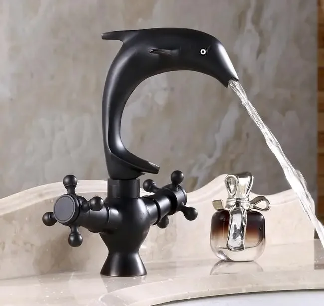 

Vidric Dolphin Shape basin mixer bathroom hot and cold water sink faucets bath washbasin taps