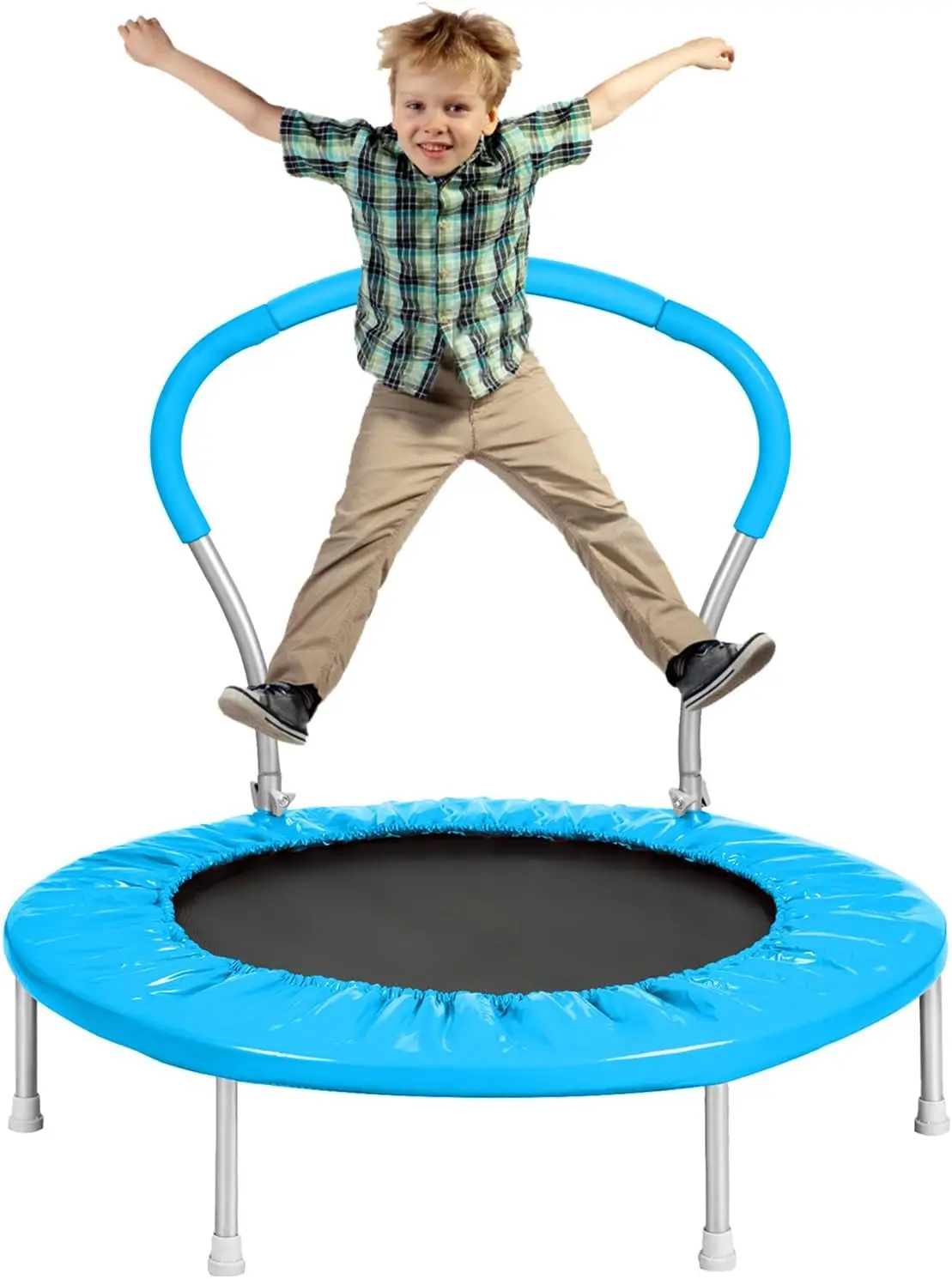 36-Inch Kids Trampoline with Handle - Indoor Mini Tranpoline for Toddlers, Small Fitness Rebounder for Indoor and Outdoor Use
