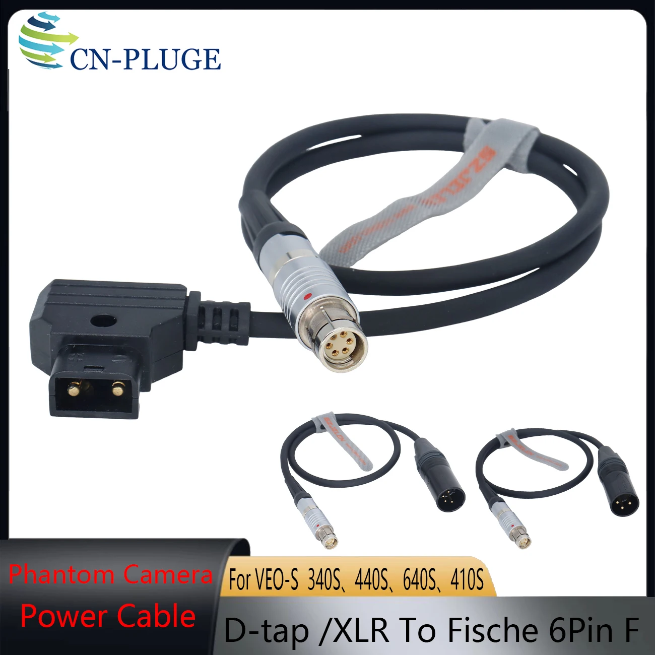 Phantom VEO-340S/440S/640S/1010S/1310S Camera Power Cable D-tap/XLR 3Pin/XLR 4Pin To Fischer 6Pin/12Pin Female Plug