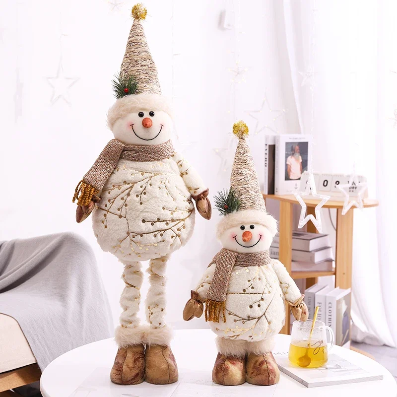 Telescopic doll Christmas tree scene snowman ornament