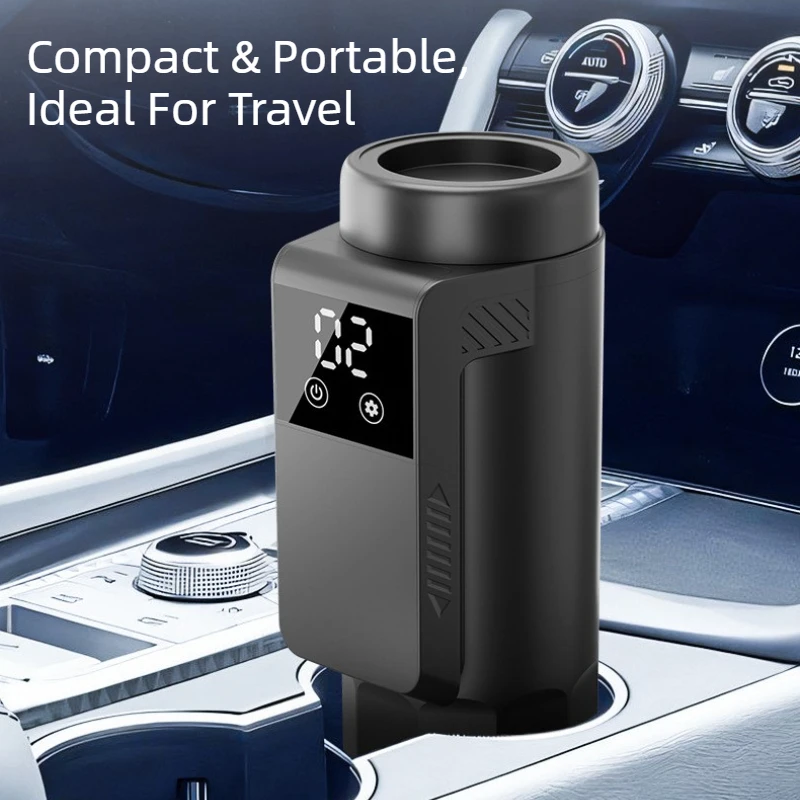 Portable Insulin Cooler with Display Automatic Temperature Control on Power Connection USB Charging Car Cooling Cup