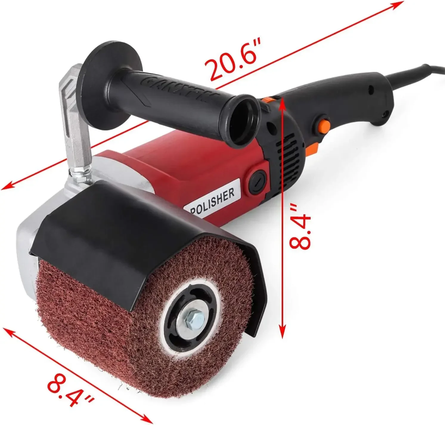 VEVOR Surface Conditioning Tool, 1200W Handheld Stainless Steel Polisher,6 Variable Speed Metal Burnishing Machine with 4 Wheels