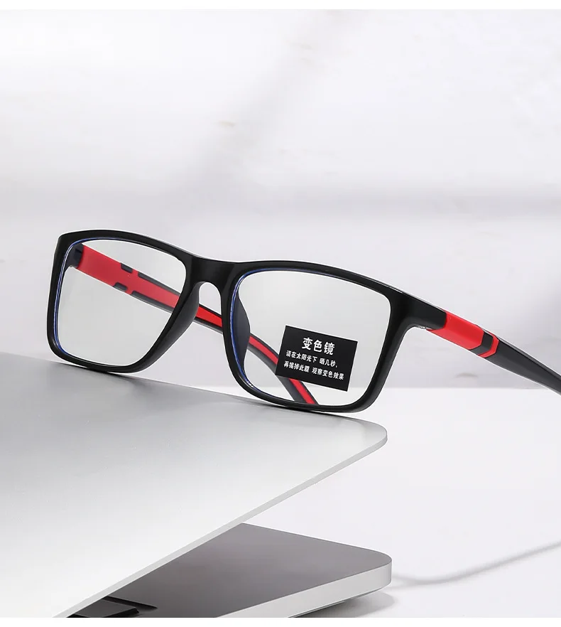 +0,5 +0,75 Photochrome, ultraleichte Anti-Blaulicht-Lesebrille, heißer Verkaufsartikel, rechteckige Business-/Sport-/Radfahrenbrille – Detail 7