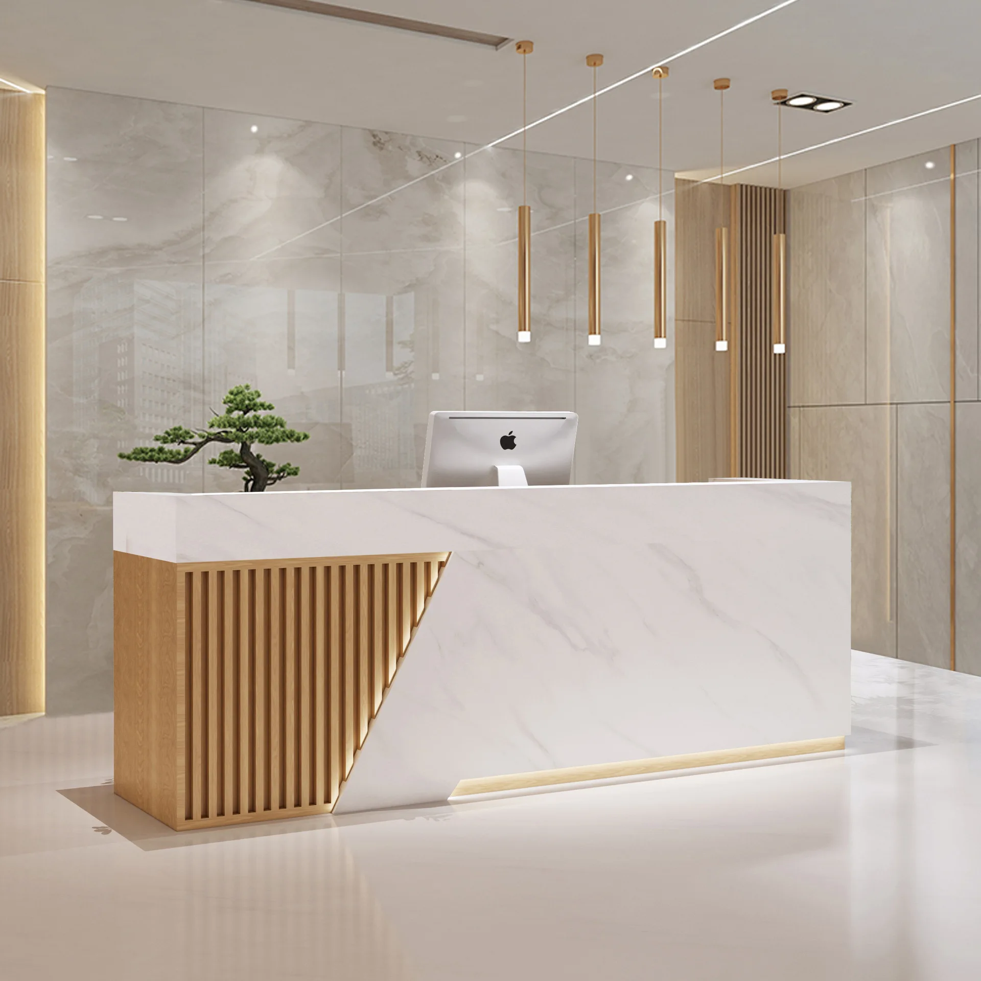 New Chinese front desk Sales department Information desk Ear picking log color checkout page Health hall Tea house Bar