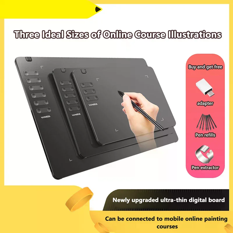 /&/Digital Pen Pad Writing Drawing Board For Android Phone Windows Laptop For Painting Designing Course Graphics Drawing Tablet