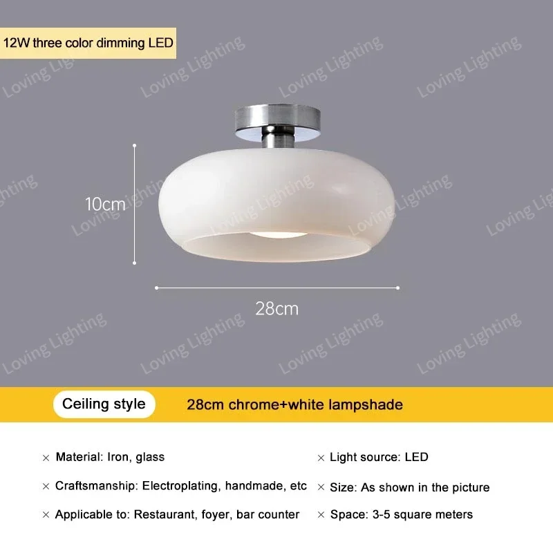 Modest Vintage Glass Ceiling Chandelier Balcony Bedroom Study Lamps for Room Led Lights Indoor Kitchen Home-appliance Decoration image 3