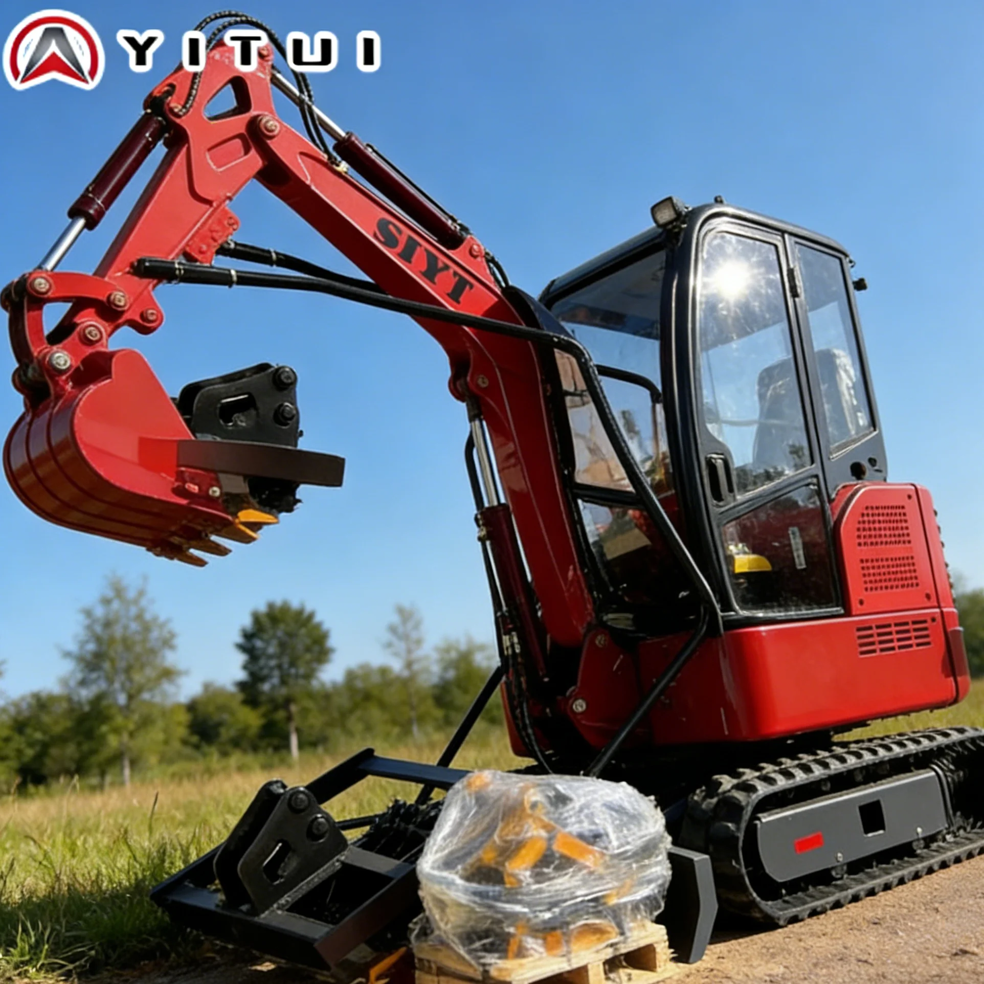 

Customized 1.2 Ton Mini Excavator with 4 in 1 Bucket & Breaker - Heavy Duty Small Digger for Construction Demolition