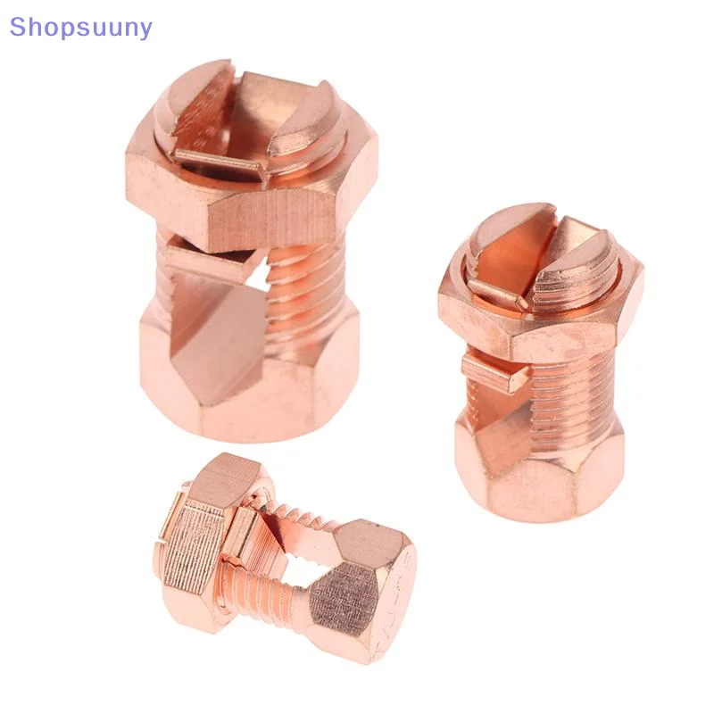 [SU]1Pc TJ Series T/J-10/16/25/35 T/J-50-70 Split Bolt Connector Sturdy Durable Copper Bolt Clamp Split Bolt[SU]