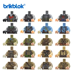 10 Torso MOC WW2 soldati bulidng Block giocattoli parti del corpo per figure giocattolo da costruzione fai da te