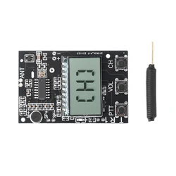 FM Walkie Talkie Circuit Board FM Receiver Board Multi-function FM Transmitter Receiver Module 7 Frequency 27-480MHz DC3.3-6V