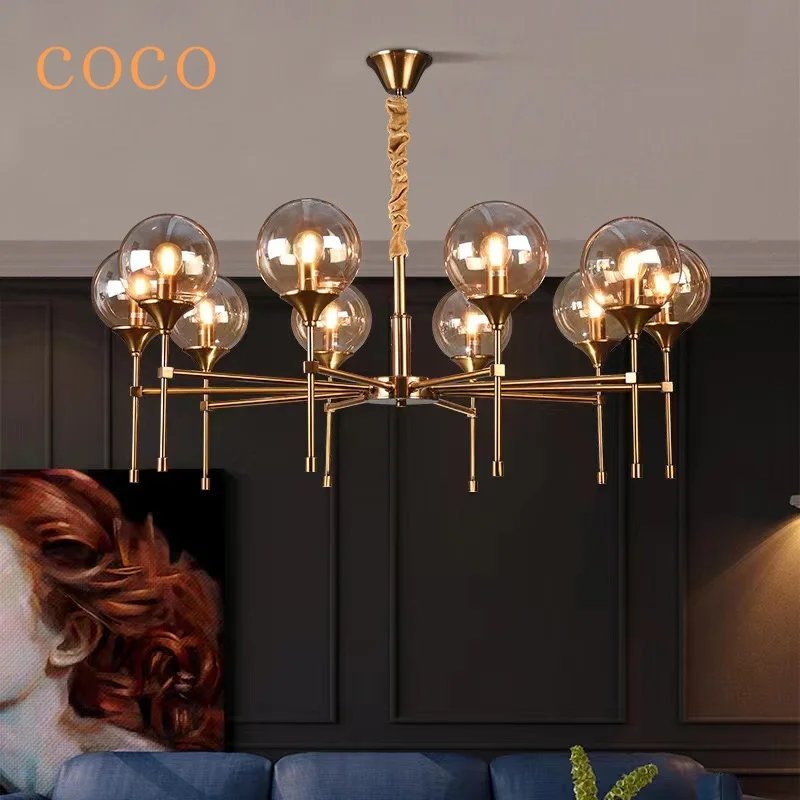 

Nordic New Creative Simple Italian Magic Bean Light Luxury Personality Art Nordic Bedroom Bar Restaurant Tableware Chandelier