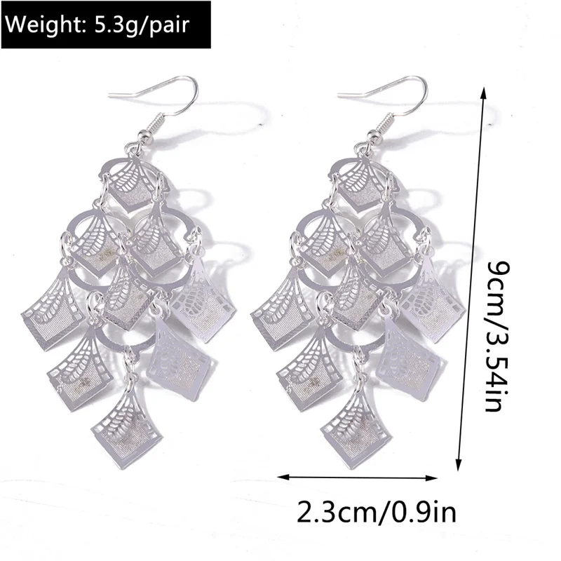 Aihua Fashion Silberfarbene Ohrringe mit Herz-, Blumen- und Schmetterlingsmotiven für Damen, Hochzeits- und Party-Schmuck, Geschenke, Statement-Ohrringe – Detail 10