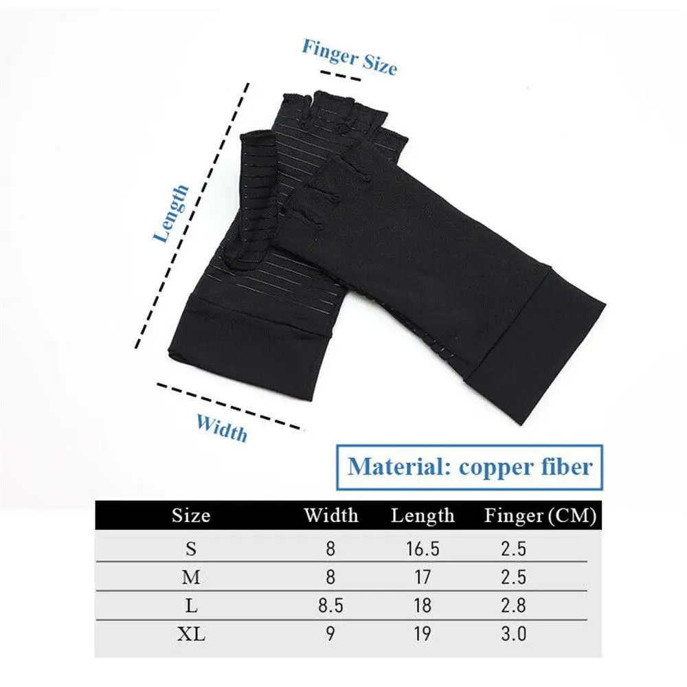 Opaska na nadgarstek Rękawice przeciwbólowe na palce Wspierające kompresyjne miedziane rękawice na zapalenie stawów