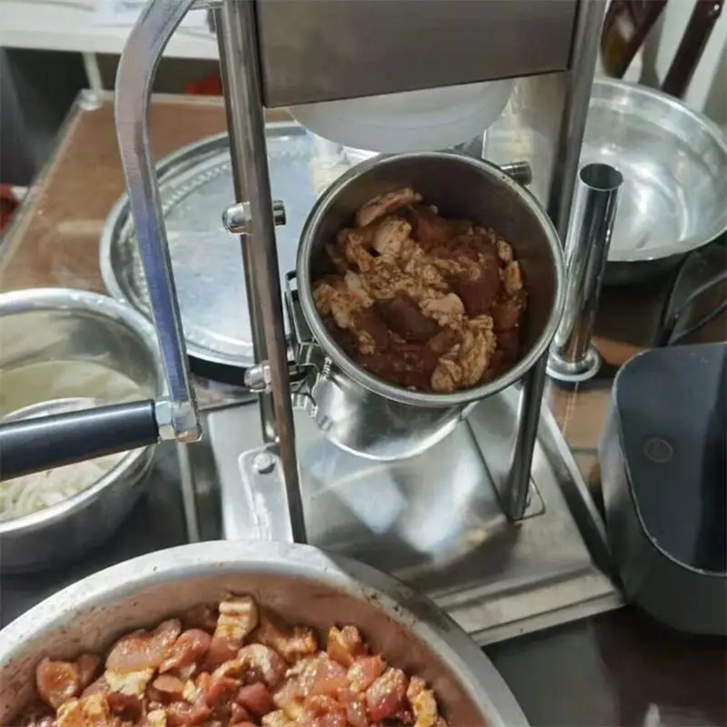 

Ручная насадка для колбас 3, 5, 7 л, вертикальная машина для изготовления колбас из нержавеющей стали с 4 воронками для наполнения для домашней коммерции