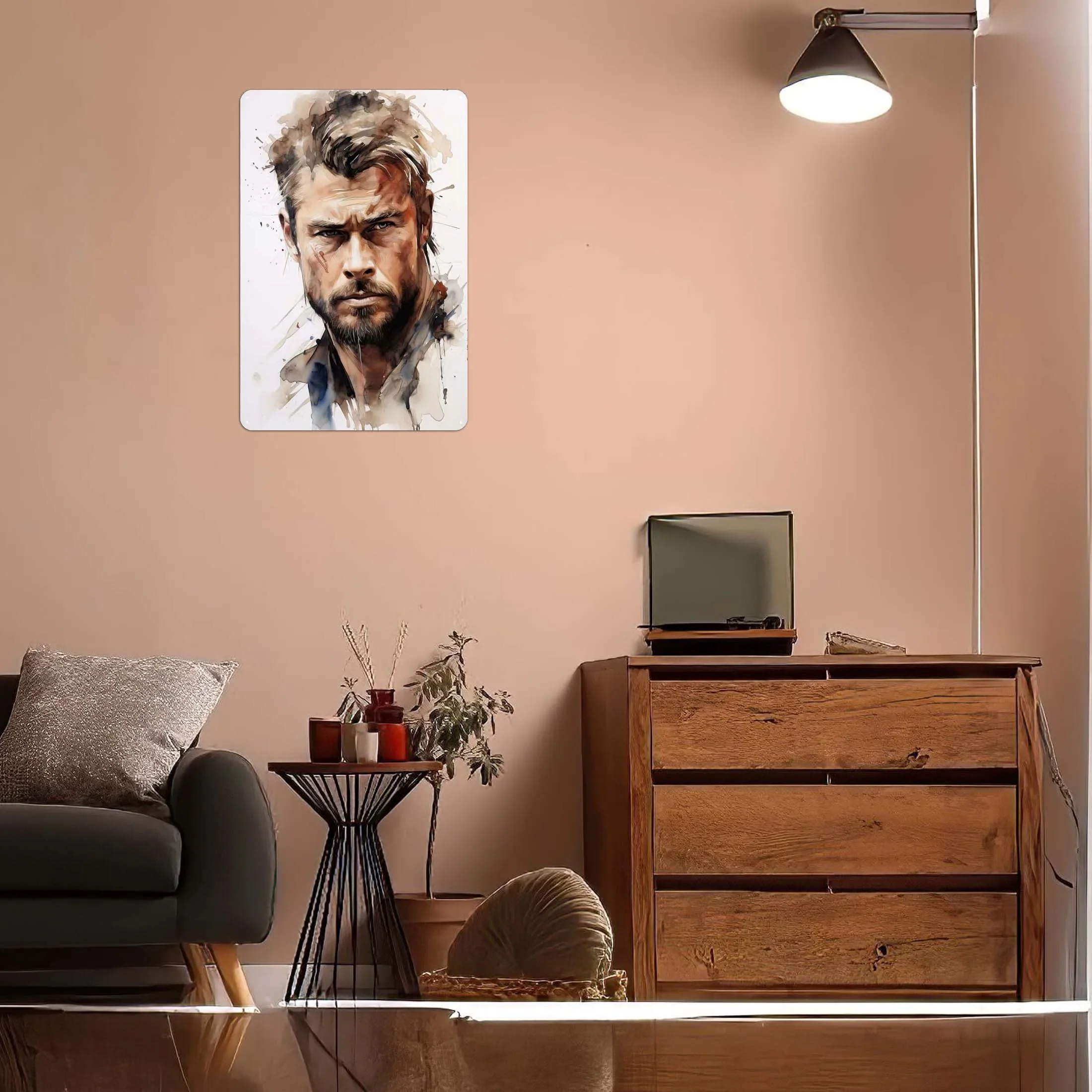 Chris Hemsworth Sign Celebrities Poster Home Decoration Accessories Retro Metal Tin Sign Plaque for Wall Decoration House Decor