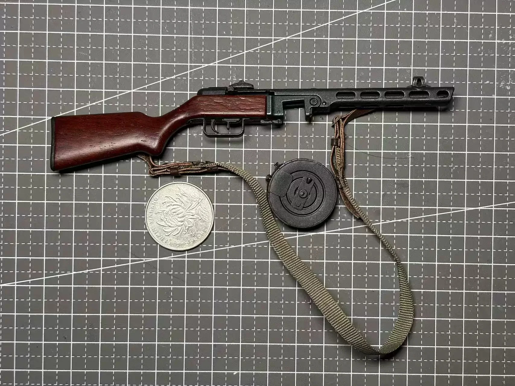 Snail 1/6 Scale Soldier Weapons PPSH41 Submachine Gun DIY Model Accessories Fit 12