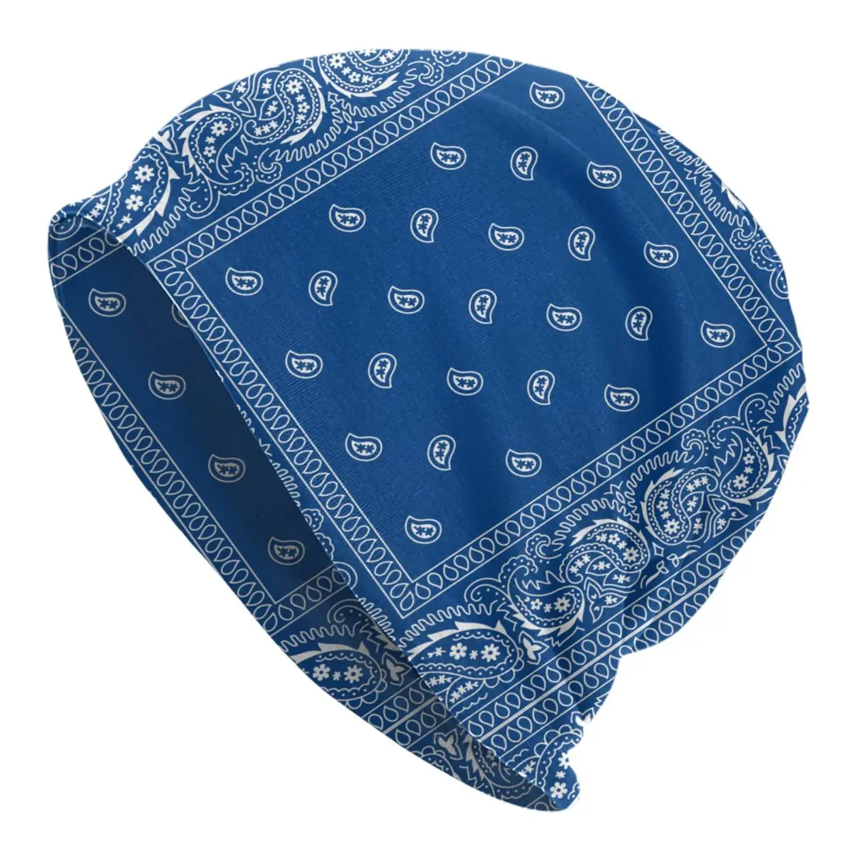 

Custom Ethnic Bohemia Style Paisley Pattern Skullies Beanies Caps Unisex Winter Warm Knitting Hat Women Men Adult Bonnet Hats