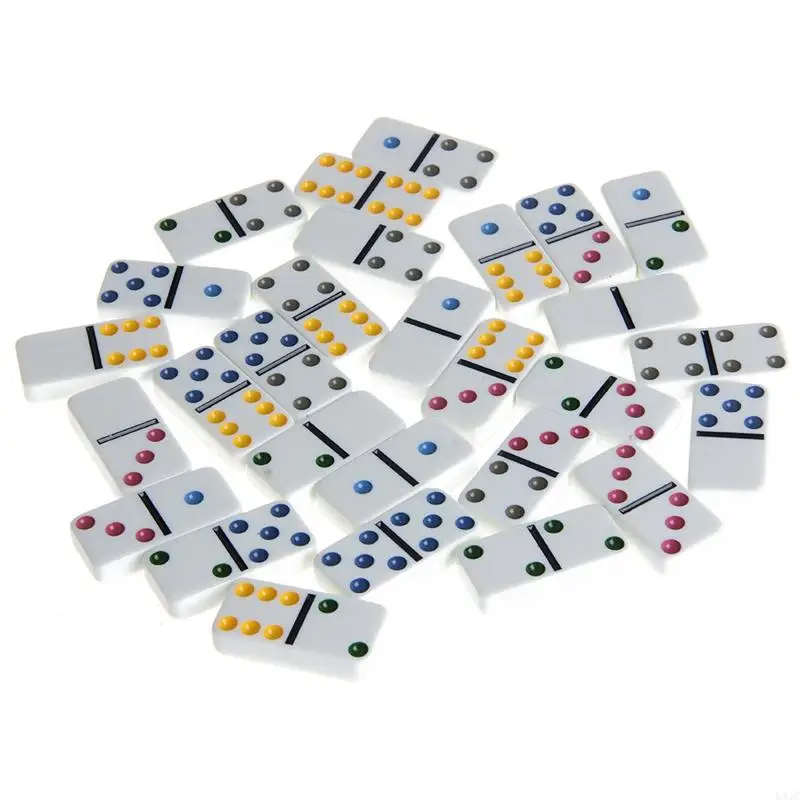 U1JC Box Toy Game Set 28 Double 6 Travel Dominoes For Children Kids