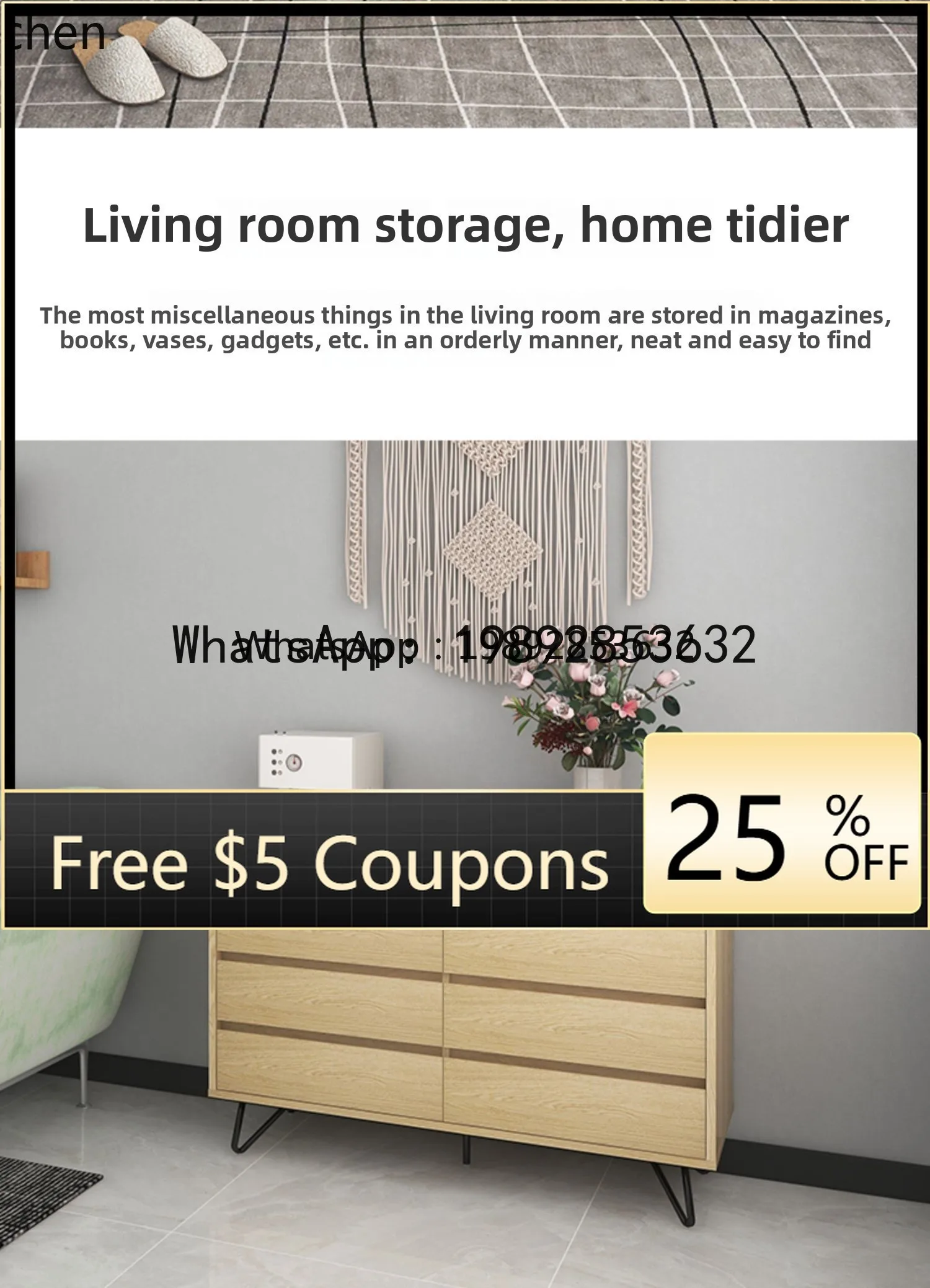 AB six-chest cabinet pure solid wood bedroom living room bedside modern simple drawer locker