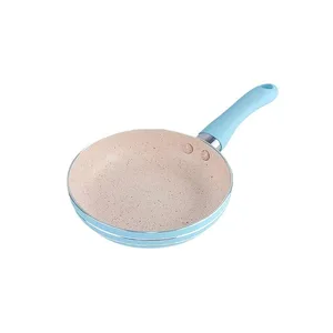 Household Mini Maifan Stone Frying pan, Breakfast Egg Wok, Pink, Green, Blue, Smooth Background, Silicone Fist 10 Main Sales Pink Pin - №2
