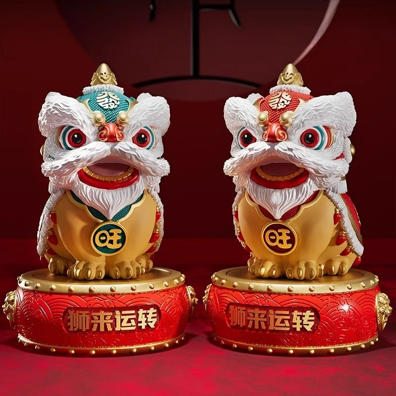 Cultural Creative Lion Dance Ornament, Living Room TV Stand & Wine Cabinet Decor, Office Fortune-bringing Gift