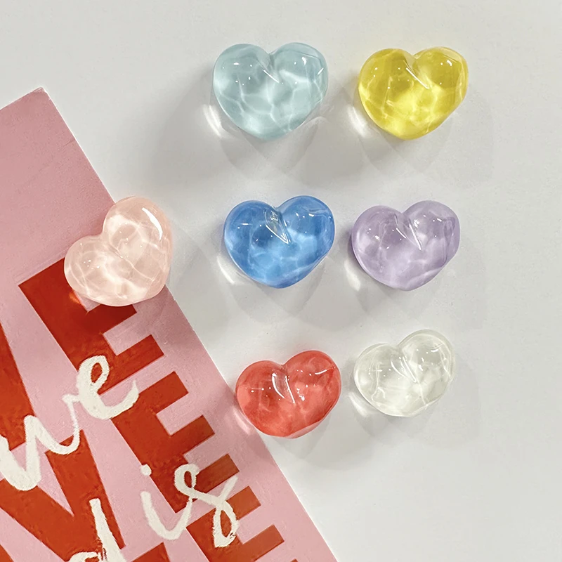 

7PCS Geometric Water Ripple Refrigerator Magnets Heart-shaped Photo Whiteboard Message Decorative Magnet Colored Home Decor