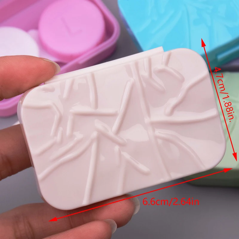 Colorful Contact Lens Case Set, Small Portable Immersion Storage Kit, Mini Contact Lenses Box Soak Storage Box