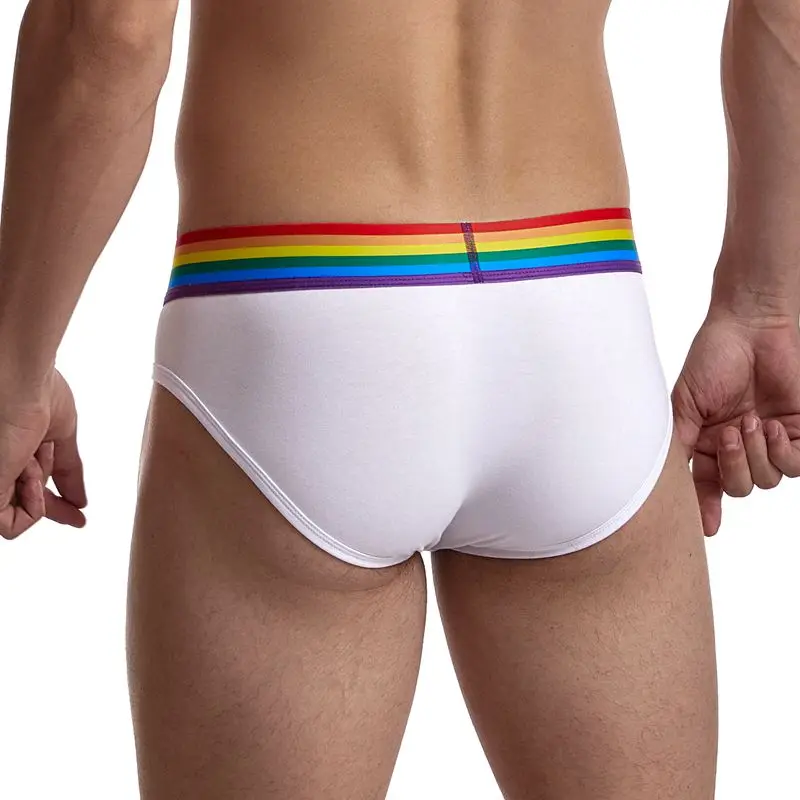 Sexy Men Underwear Breathable Mens Briefs Underpants Modal Comfortable Cueca Gay Calzoncillos Slips Hombre Rainbow Male Panties